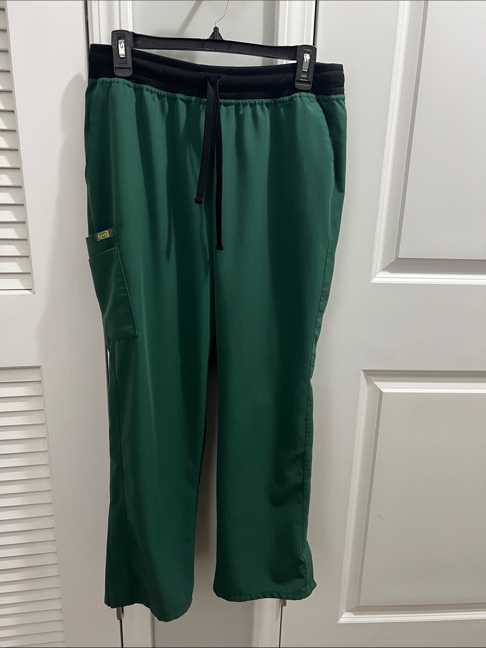 Women’s Medline Dark Green Drawstring Scrub Pants Size Large-Petite